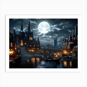 Halloween City Art Print