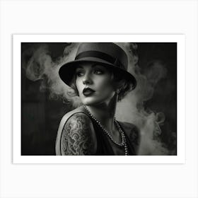 Sexy Woman In Hat Art Print