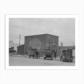 Street Scene, Ray, North Dakota By Russell Lee Art Print