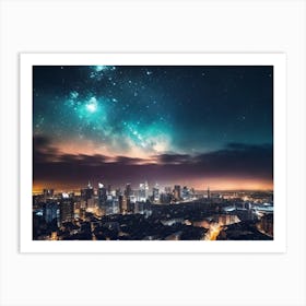 Night Sky Over Shanghai Art Print