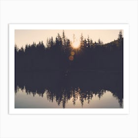 Sunrise Over The Lake Art Print