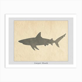 Carpet Shark Silhouette 4 Poster Art Print
