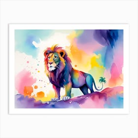 Lion Painting 34 Art Print