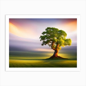 Tree At Dawn 3 Art Print