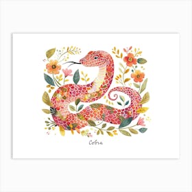 Little Floral Cobra 2 Poster Art Print