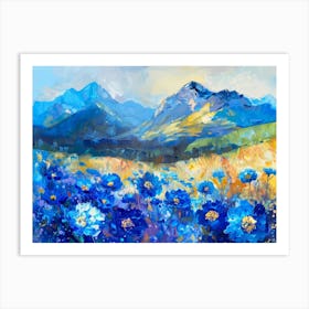 Blue Flowers 86 Art Print