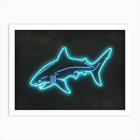 Neon White Tip Reef Shark 6 Art Print