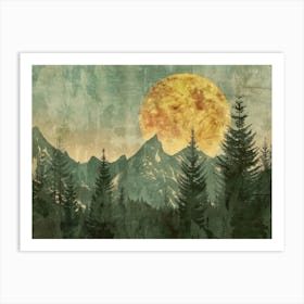 Vintage Woods Illustration 7 Art Print