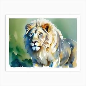 Lion Painting 101 Art Print