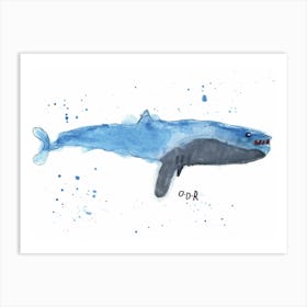 Shark painted by Little Artist O.D.R Art Print