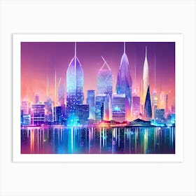 Futuristic Cityscape 37 Art Print