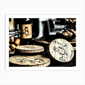 Wine Coasters Art Print