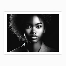 Black And White Portrait Of A Woman Art Print