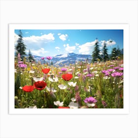 Meadow With Wildflowers Art Print