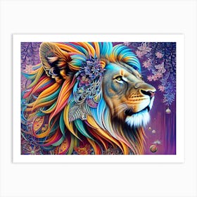 Lion Painting 70 Art Print