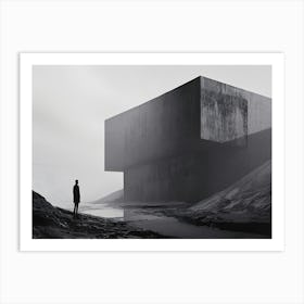 Man Standing In Front Of A Building 1 Art Print