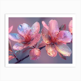 Pink Cherry Blossoms Art Print