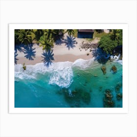 Aerial View Of A Tropical Beach 7 Art Print