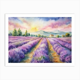 Lavender Field Art Print