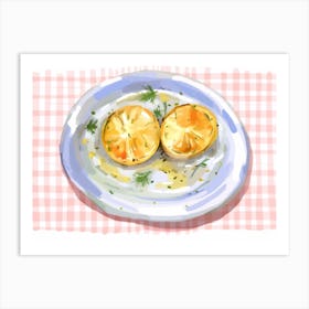A Plate Of Fennel, Top View Food Illustration, Landscape 1 Art Print