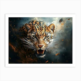 Fantasy Illustration Of A Wild Animal Leopard 2 Art Print