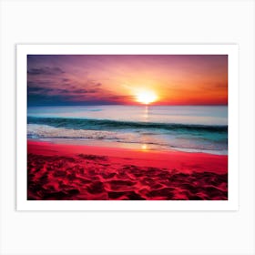 Sunset On The Beach 628 Art Print