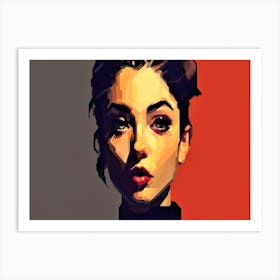 8 Bit Retro - Portrait Of A Woman Art Print