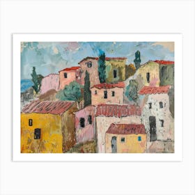 Countryside Concerto Painting Inspired By Paul Cezanne Art Print