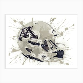 Minnesota Golden Gophers NCAA Helmet Poster Art Print