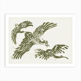 Three Flying Birds (1878–1917) By Theo Van Hoytema Art Print