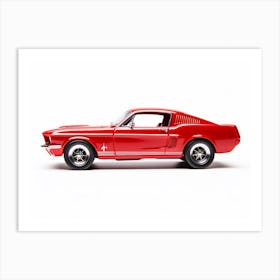 Toy Car 67 Ford Mustang Coupe Red Art Print