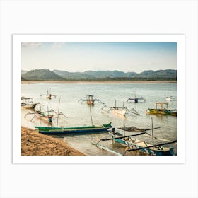 Small Fishing Boats On The Beach Art Print