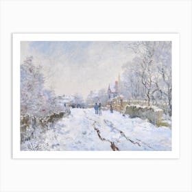 Street Under the Snow at Argenteuil by Claude Monet (1875), Winter Print Art Print