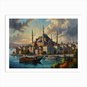 Istanbul City Art Print