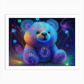 Psychedelic Teddy Bear Art Print