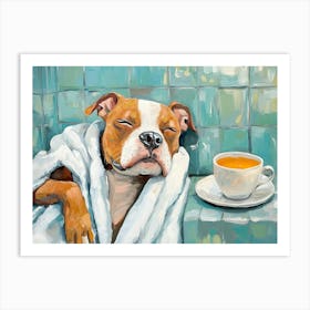 Pitbull Spa Day 11 Art Print