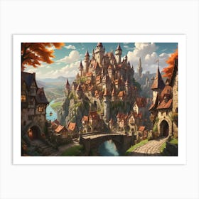 Castle In The Hills Art Print