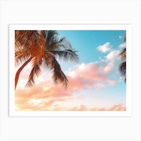 Sunset Palm Trees Art Print