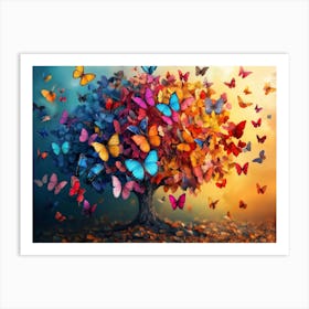 Fantastic Butterfly Tree Art Print