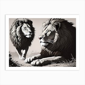 Lions Art Print