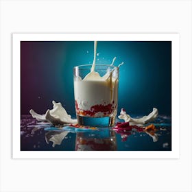 Milk Pouring Art Print