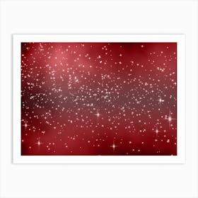 Sweet Pink Pastel Shining Star Background Art Print