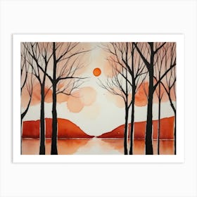 Moonlight Over The River 7 Art Print