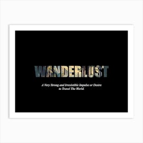 Wanderlust Poster Retro Woods Illustration 4 Art Print