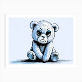 Sad Teddy Bear Art Print