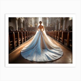 Bride In Church Art Print