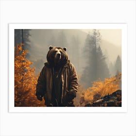 Rising Above: Bear Art in the Mountain Heights Art Print