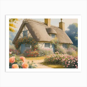 Roses In The Garden Art Print