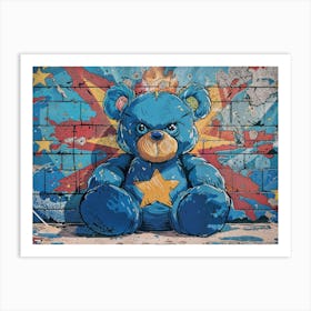 Superhero Teddy Bear Art Print