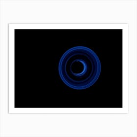 Glowing Abstract Curved Blue Lines 11 Art Print